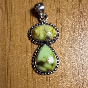 Elegant Sterling Silver and Palomino Pendant